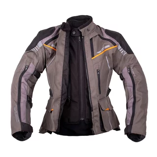 Dámska touringová moto bunda W-TEC Smackton Lady - šedo-oranžová