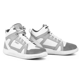 Moto topánky W-TEC Arimes - bielo-šedá