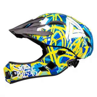 Detská downhill prilba W-TEC Delgada - Freestyle Blue
