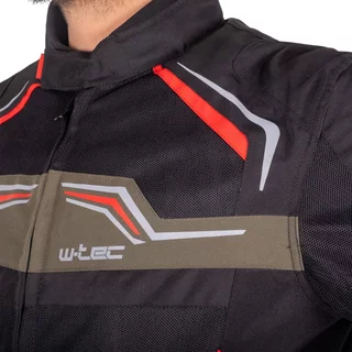 Letná moto bunda W-TEC Rovin - čierno-zeleno-červená
