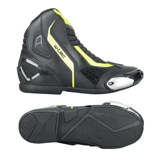 Moto topánky W-TEC GlamCE - čierna-fluo žltá