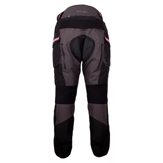 Dámske moto nohavice W-TEC Barbata - čierno-šedo-ružová
