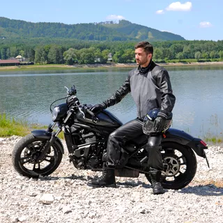 Moto topánky W-TEC Highlander - čierna