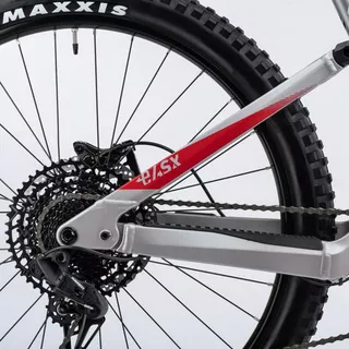 Celoodpružený elektrobicykel Ghost E-ASX 130 Universal B750 29"/27.5" - Light Grey/Red