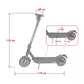 Elektrická kolobežka W-TEC Lambreto Max II 700W 10" - 2. akosť