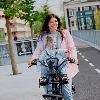 Predná sedačka na bicykel s upínacím adaptérom Urban Iki - Bincho čierna/Bincho čierna