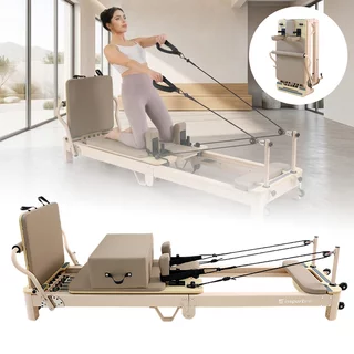 Pilates reformer inSPORTline Comfolder EVO - béžová