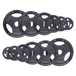 Liatinové olympijské kotúče inSPORTline Hamerton Black 50 mm 1,25-25 kg