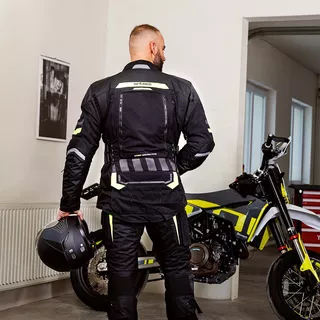 Moto bunda W-TEC Aircross - čierno-zlatá