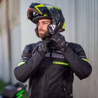 Výklopná moto prilba W-TEC Vexamo - 2.akosť - čierno-šedá