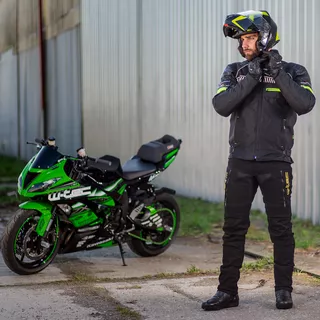 Pánska moto bunda W-TEC Meltsch NF-2301 - 2. akosť - neon zelená-čierna