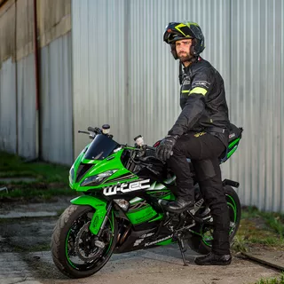 Pánska moto bunda W-TEC Meltsch NF-2301 - 2. akosť - neon zelená-čierna