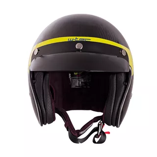 Moto prilba W-TEC Vacabro - 2. akosť - Glossy Carbon