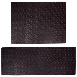 Puzzle podložka inSPORTline Famkin (12 dielov, 18 okrajov) - 2.akosť - čierna