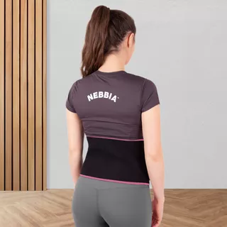 Neoprénový pás inSPORTline Waistpire s vreckom - čierna