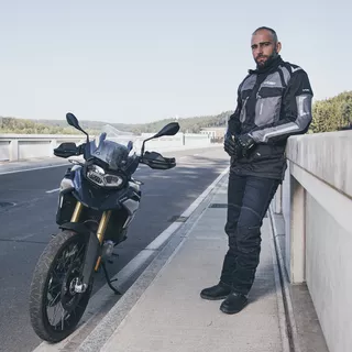 Pánska moto bunda W-TEC Burdys Evo - čierno-šedá