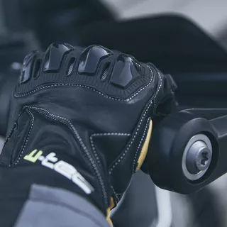 Kožené moto rukavice W-TEC Flanker - čierna