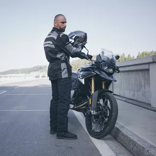 Pánska moto bunda W-TEC Burdys Evo - čierno-šedá