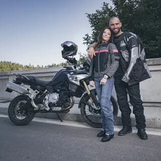Dámska letná moto bunda W-TEC Monaca - Black Mesh-Pink