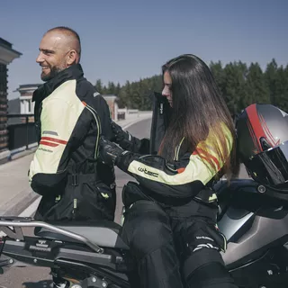Dámske kožené moto rukavice W-TEC Perchta - čierna