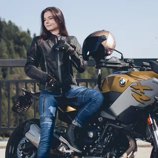 Dámske kožené moto rukavice W-TEC Perchta - čierna
