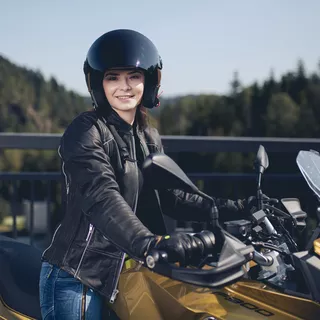 Dámske kožené moto rukavice W-TEC Perchta - čierna