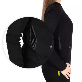 Dámske vyhrievané tričko W-TEC Insulong Lady s 10 000 mAh powerbankou - čierna