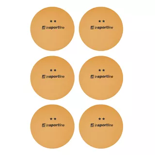 Pingpongové loptičky inSPORTline Elisenda S2 6ks - biela - oranžová