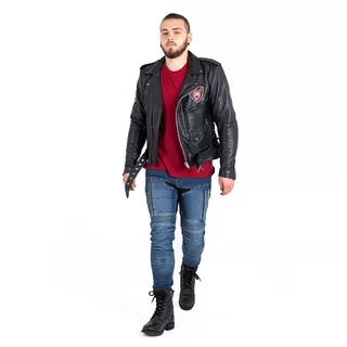 Kožená moto bunda W-TEC Black Heart Perfectis - čierna