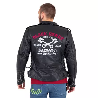 Kožená moto bunda W-TEC Black Heart Perfectis - čierna
