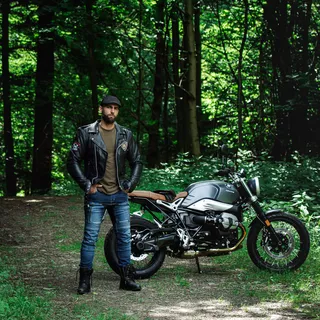 Kožená moto bunda W-TEC Black Heart Perfectis - čierna