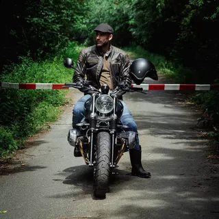 Kožená moto bunda W-TEC Mungelli - vintage hnedá