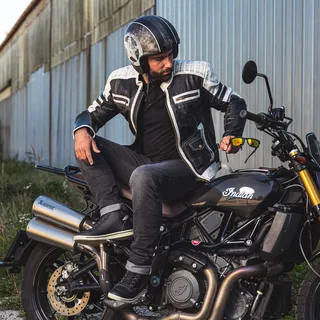 Pánské moto jeansy W-TEC Kancelor - 2. akosť - šedá