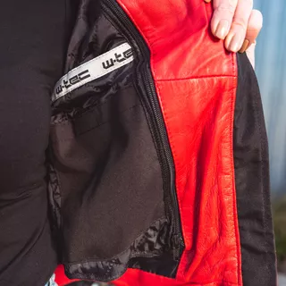 Dámska kožená bunda W-TEC Umana - 2. akosť - červená