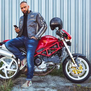 Pánske moto jeansy W-TEC Feeldy - modrá