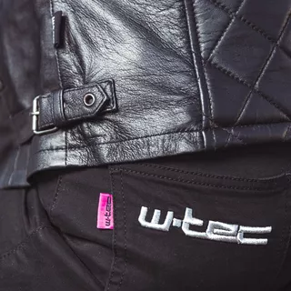 Dámska kožená bunda W-TEC Strass - 2.akosť - čierna s kamienkami