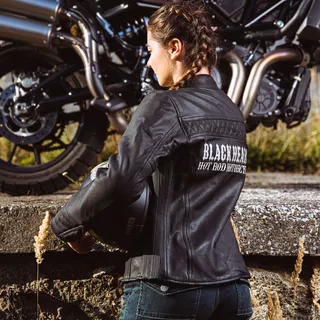 Dámska kožená moto bunda W-TEC Black Heart Raptura - 2. akosť - čierna