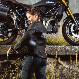 Dámska kožená moto bunda W-TEC Black Heart Raptura - 2. akosť - čierna