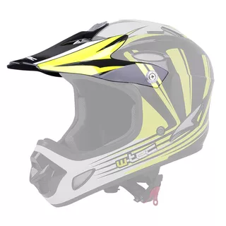 Náhradný šilt pre prilbu W-TEC FS-605 - Skull Smile - Yellow Graphic