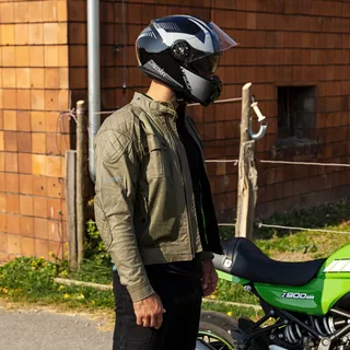 Výklopná moto prilba W-TEC FS-907 P/J - Black Matt