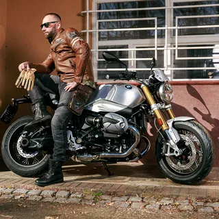 Pánske moto jeansy W-TEC Oliver - čierna