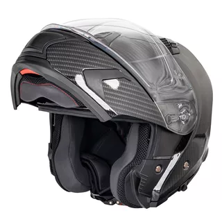 Výklopná moto prilba W-TEC Tensiler - 2. akosť - karbón lesk