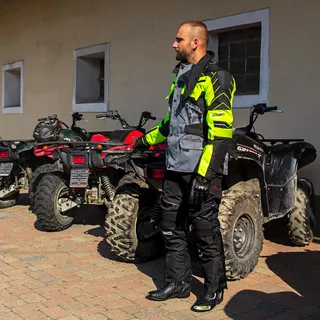 Pánske moto nohavice W-TEC Thollte - Black