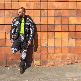 Pánska moto bunda W-TEC Troopa - Black Camo