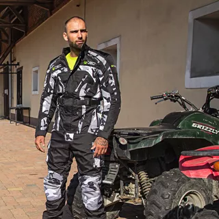 Pánska moto bunda W-TEC Troopa - Black Camo