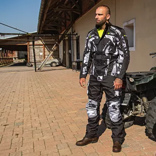 Pánska moto bunda W-TEC Troopa - Black Camo