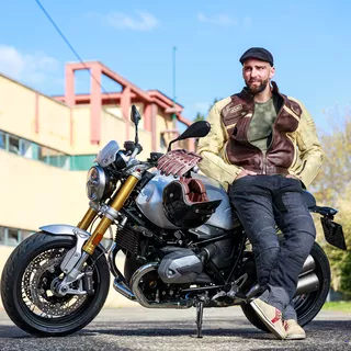 Pánske moto jeansy W-TEC Alfred CE - modrá