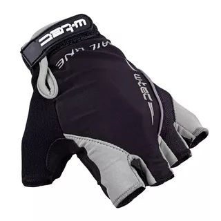 Cyklo rukavice W-TEC Kauzality - čierno-šedá - čierno-šedá