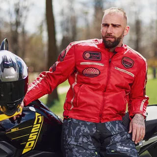 Pánska textilná bunda W-TEC Patriot Red - červená