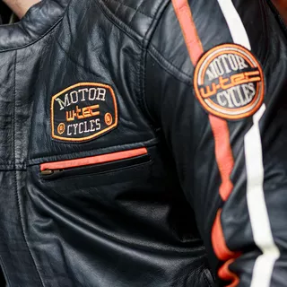 Pánska kožená moto bunda W-TEC Sheawen Classic - čierna